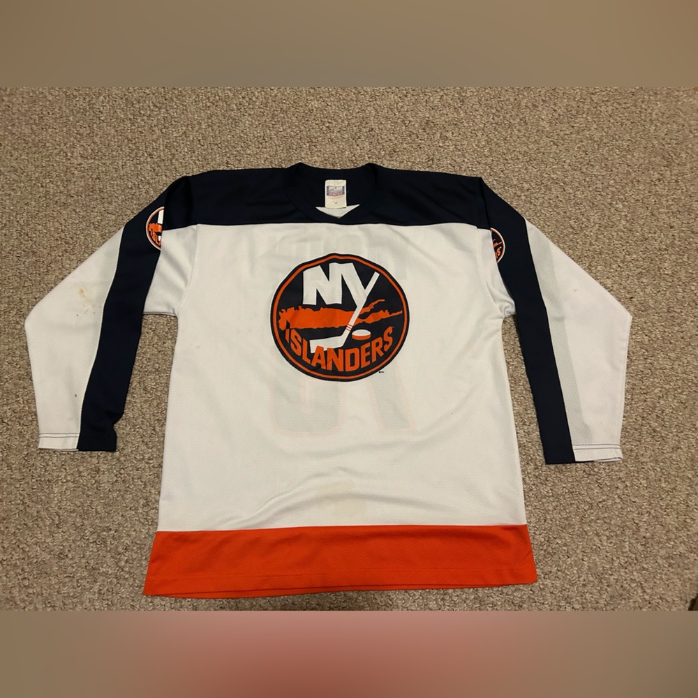 Vintage NHL NY Islanders Yashin 79 Off The Bench Jersey long sleeve shirt size M